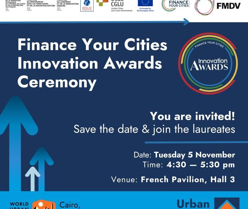 La Société d’Aménagement du Littoral de Nouakchott (SALN) participera à la Cérémonie des Prix de l’Innovation Finance Your Cities (FYC)
